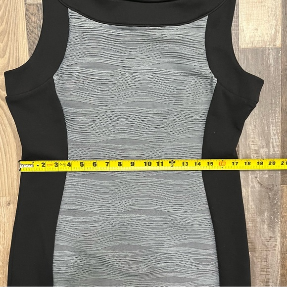 Calvin Klein Sleeveless Sheath Dress with Textured Panels - Picture 9 of 13